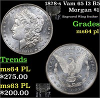 1878-s Vam 65 I3 R5 Morgan $1 Grades Choice Unc PL