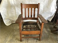 ARTS AND CRAFTS MISSION OAK ARM CHAIR
