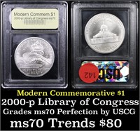 2000-p Library of Congress Modern Commem Dollar $1