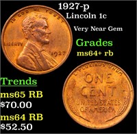 1927-p Lincoln 1c Grades Choice+ Unc RB