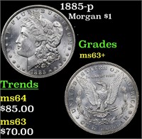 1885-p Morgan $1 Grades Select+ Unc