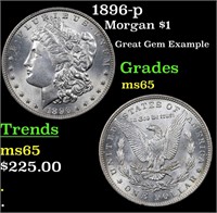 1896-p Morgan $1 Grades GEM Unc