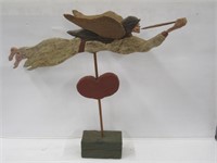 Wooden Angel on Stand w/ Heart