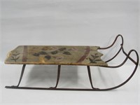 Childs Runner Sled with Flower Stencil