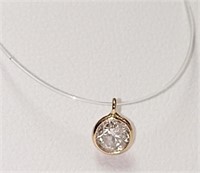 $700 14K  Floating Diamond(I2, 0.35ct) Necklace