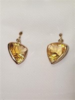 $400 14K  Citrine(3.3ct) Earrings