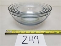 4 Anchor Glass Mixing Bowls (No Ship)