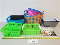 23 Plastic Storage Containers + Book (No Ship)