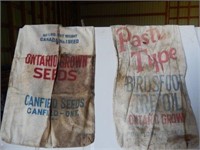 2 Vintage Seed Bags