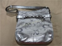 Silver Coach handbag