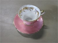 Pink Aynsley teacup and saucer