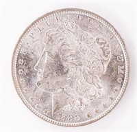Coin 1888-O Morgan Silver Dollar In GEM BU