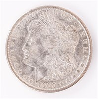 Coin 1900-P Morgan Silver Dollar In AU