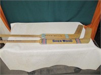 2 Wooden Sherwood Goalie Sticks