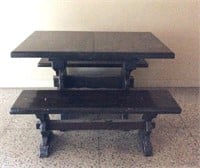 Dark Pine Table with (2) Benches