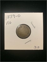 Seated Dime - 1839- O (AG)