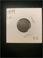 Seated Dime - 1844 (VG)