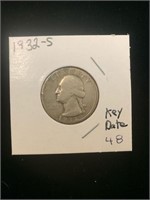 Washington Quarter - 1932- S (VG) Key Date