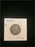 Barber Quarter - 1904- O (G)