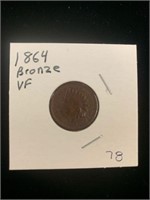 Indian Head Cent - 1864 (VF) Bronze