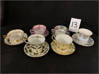 6 Paragon tea cups