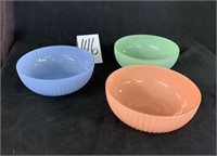 Coloured vintage bowls