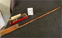 Vintage retractable wooden ruler