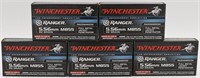 100 Rounds Of Winchester 5.56mm M855 Ammunition