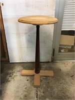 HAND MADE WOOD PEDESTAL PLANT STAND