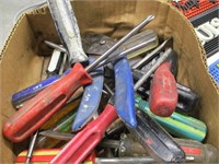 Box of screwdrivers etc