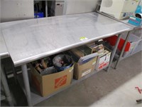 5' stainless worktable