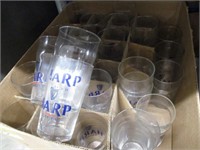 Box of Harp draught glasses