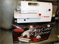 Deluxe rotary fabric/paper cutter-embosser