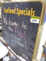 Seafood Specials chalkboard sign  21" x 25"
