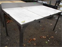 Stainless steel framed table w/ neoprene top