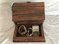 Wooden Jewelry Box with Metal Hinges/Closure