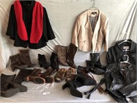 Assortment of Ladies Winter Coats and Boots