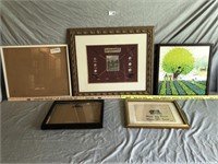 5 Pcs of Art Work and Frames