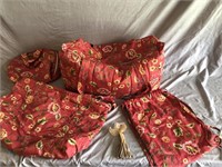 Set of 4 Floral Fabric Luggage