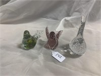 (3) Glass Bird Figures- Lefton