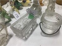 Glass Bucket / Wagon- Candy Containers?