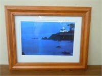 FRAMED LIGHTHOUSE PICTURE 23 X 28