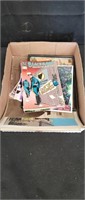 Box of comic books, old photos etc