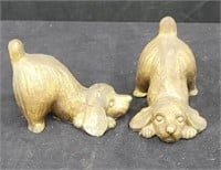 Pair of metal dog bookends 4"×6"×5"