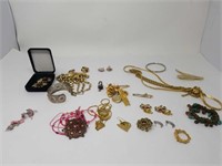 Box of costume jewelry BC
