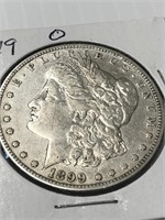 1899 O Morgan silver dollar