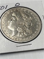 1901 O Morgan silver dollar