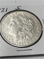 1921 S Morgan silver dollar