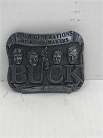 Buck knife belt buckle for generations of knife