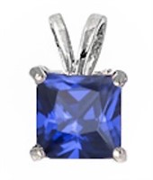 Beautiful Princess Cut 2.00 ct Tanzanite Pendant